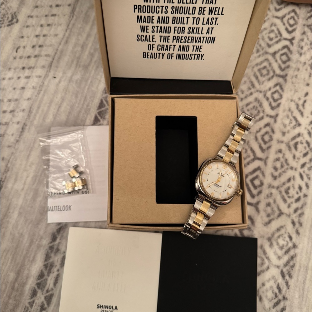 Shinola Gold and Silver Watch